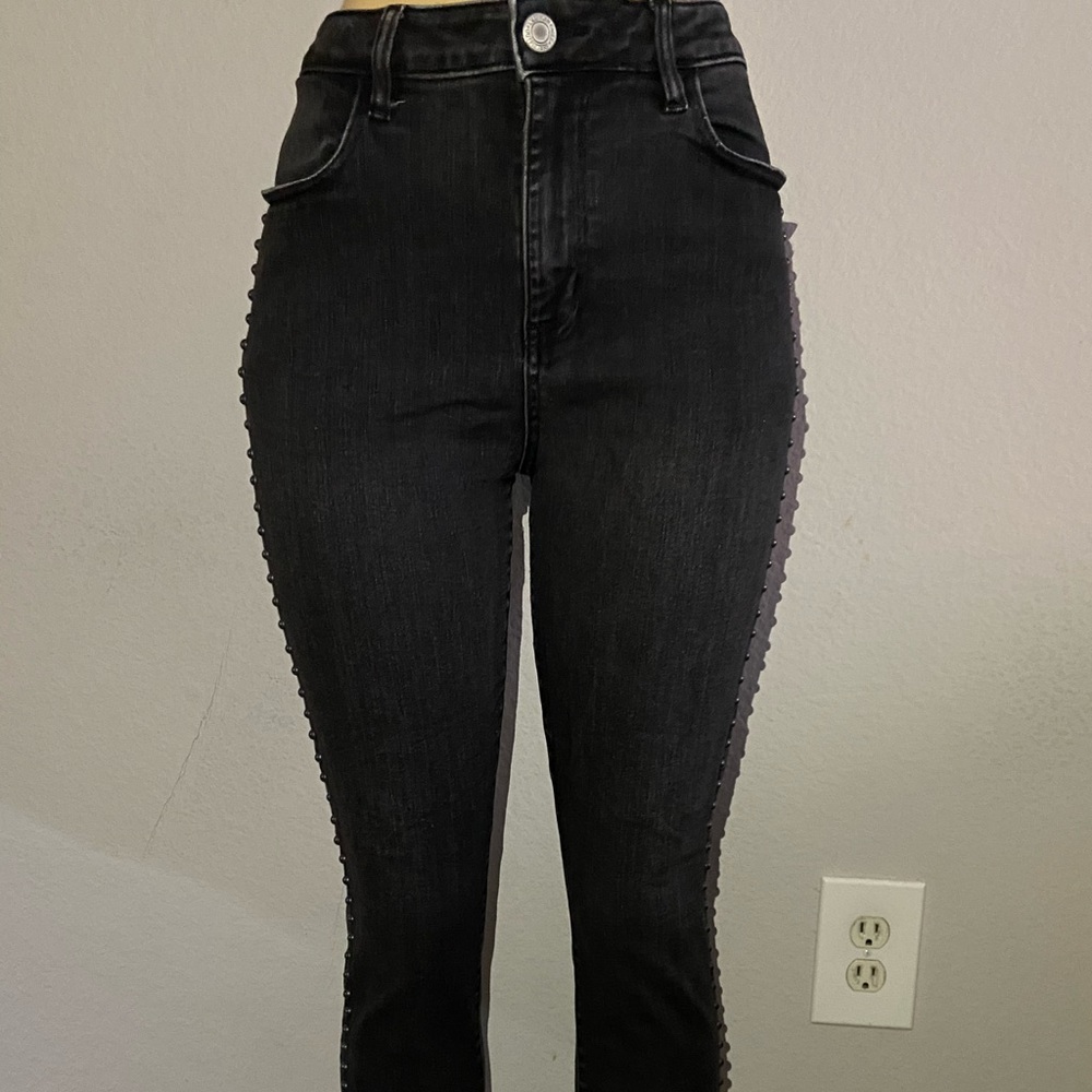 American eagle black high waisted jeans